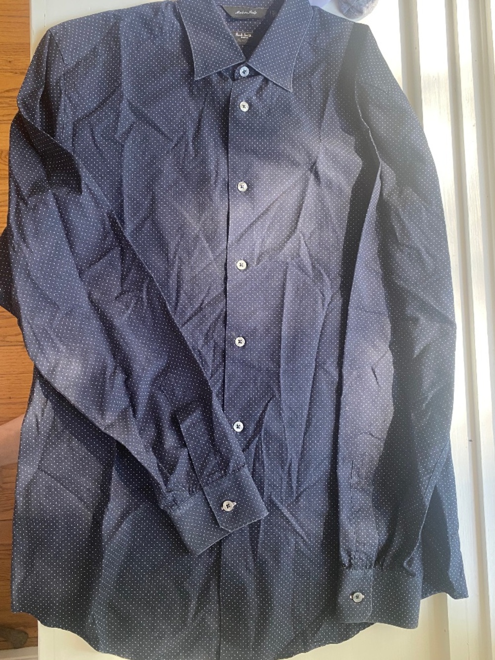 Paul Smith London Byard Micro Polka Dot Long Sleeve Button Down